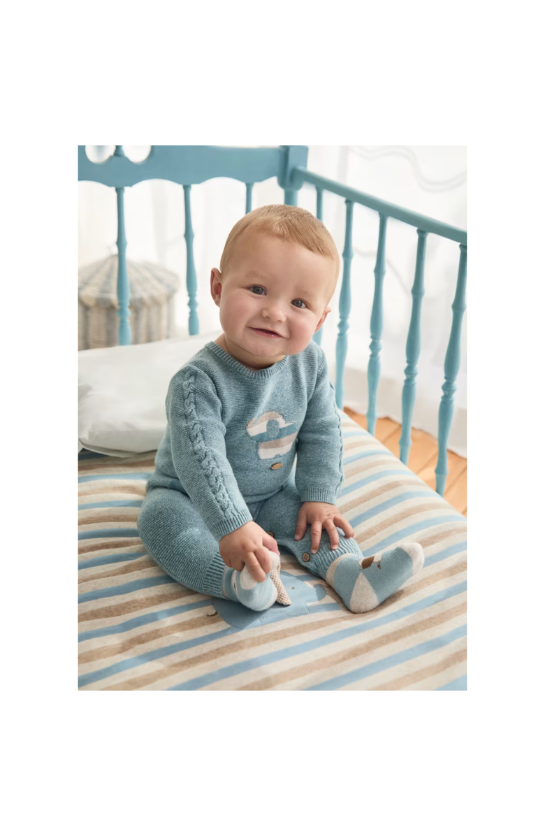 Mayoral Newborn Tricot Romper, Alternate, color,