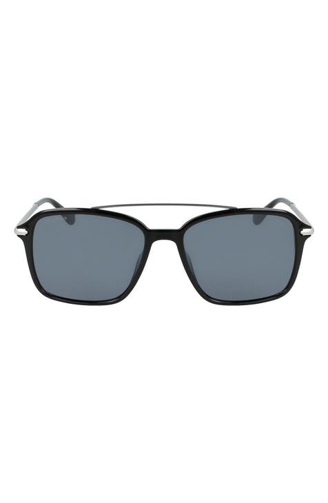 Plastic Combo 55mm Square Brow Bar Sunglasses