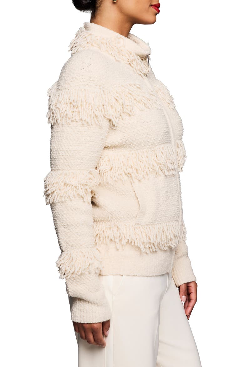 Fringe Knit Jacket, Alternate, color, CHAMOIS