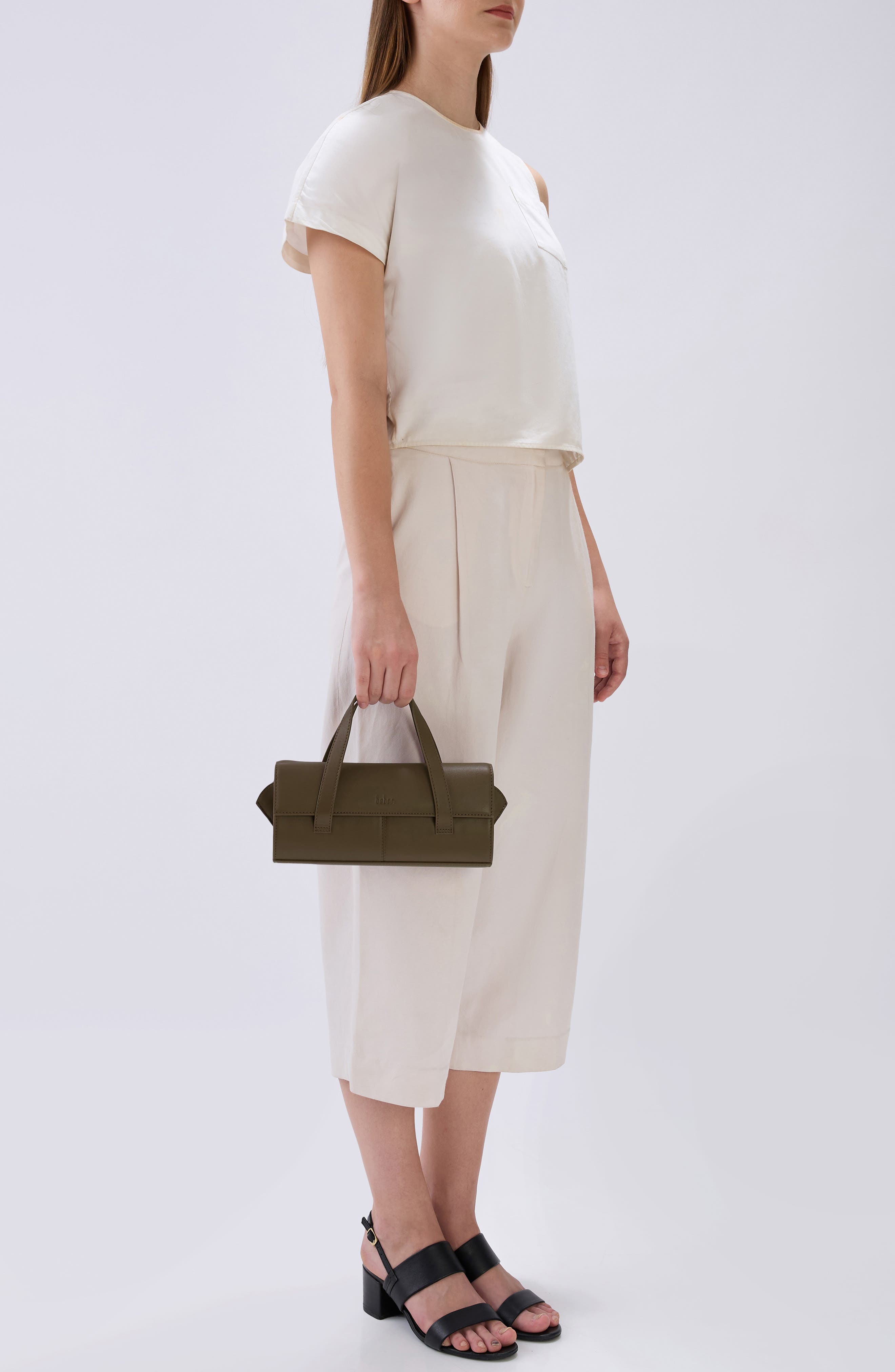 Mini Michelle Nappa Leather Crossbody Bag, Alternate, color, WOOD