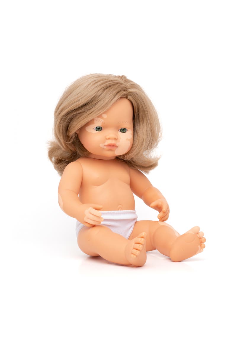 Baby Doll Caucasian Dirty Blonde Girl With Vitiligo 15'', Main, color, Light Skin