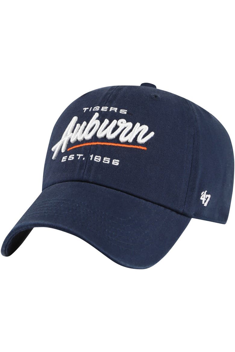 Women's '47 Navy Auburn Tigers Sidney Clean Up Adjustable Hat, Main, color, Navy