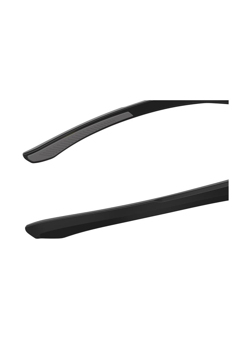 70mm Polarized Oversize Sport Sunglasses, Alternate, color, BLACK GREY / GREEN