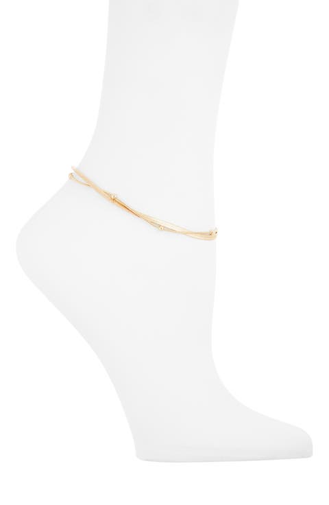 Demi-Fine 2-Pack Assorted Chain Anklets