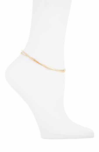 NORDSTROM RACK Demi-Fine 2-Pack Assorted Chain Anklets