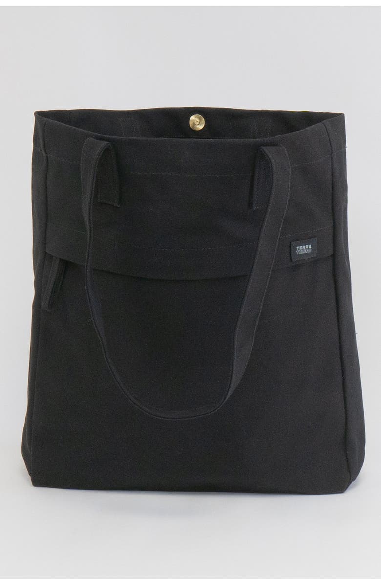 Terra Thread Organic Cotton Canvas Work Tote Bag, Main, color, Ivory Black