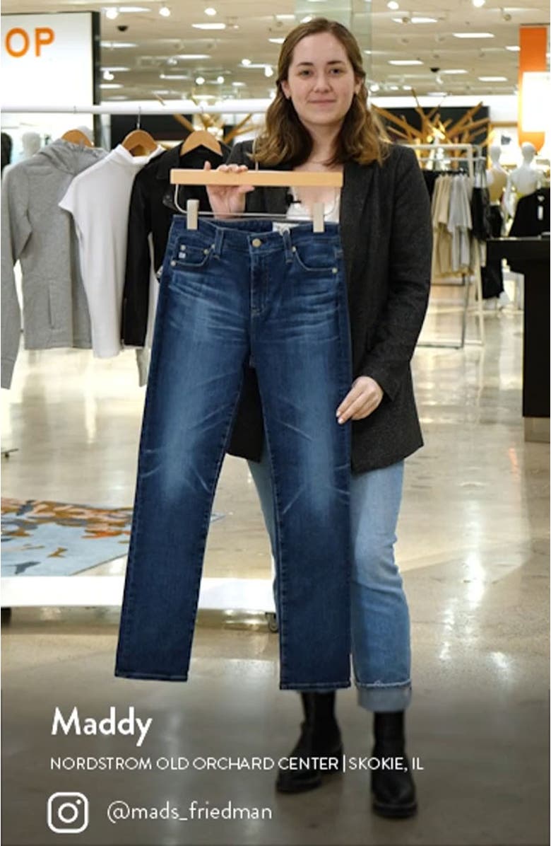 Mari High Waist Stretch Slim Straight Leg Jeans, sales video thumbnail