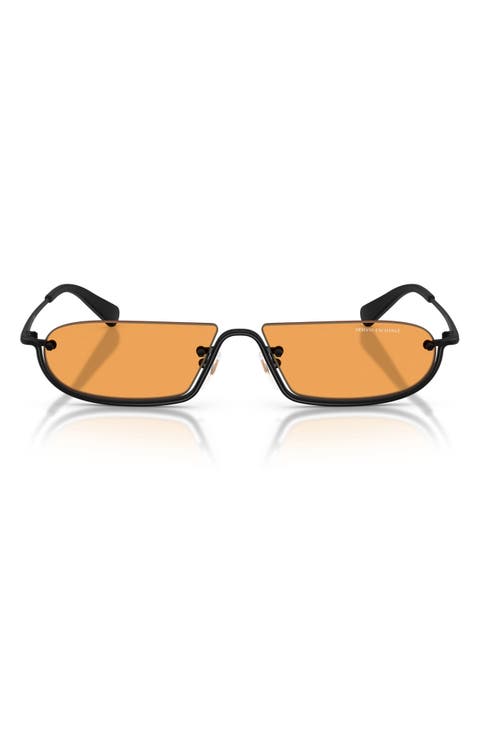 58mm Irregular Semi Rimless Sunglasses