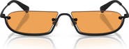 AX Armani Exchange 58mm Irregular Semi Rimless Sunglasses