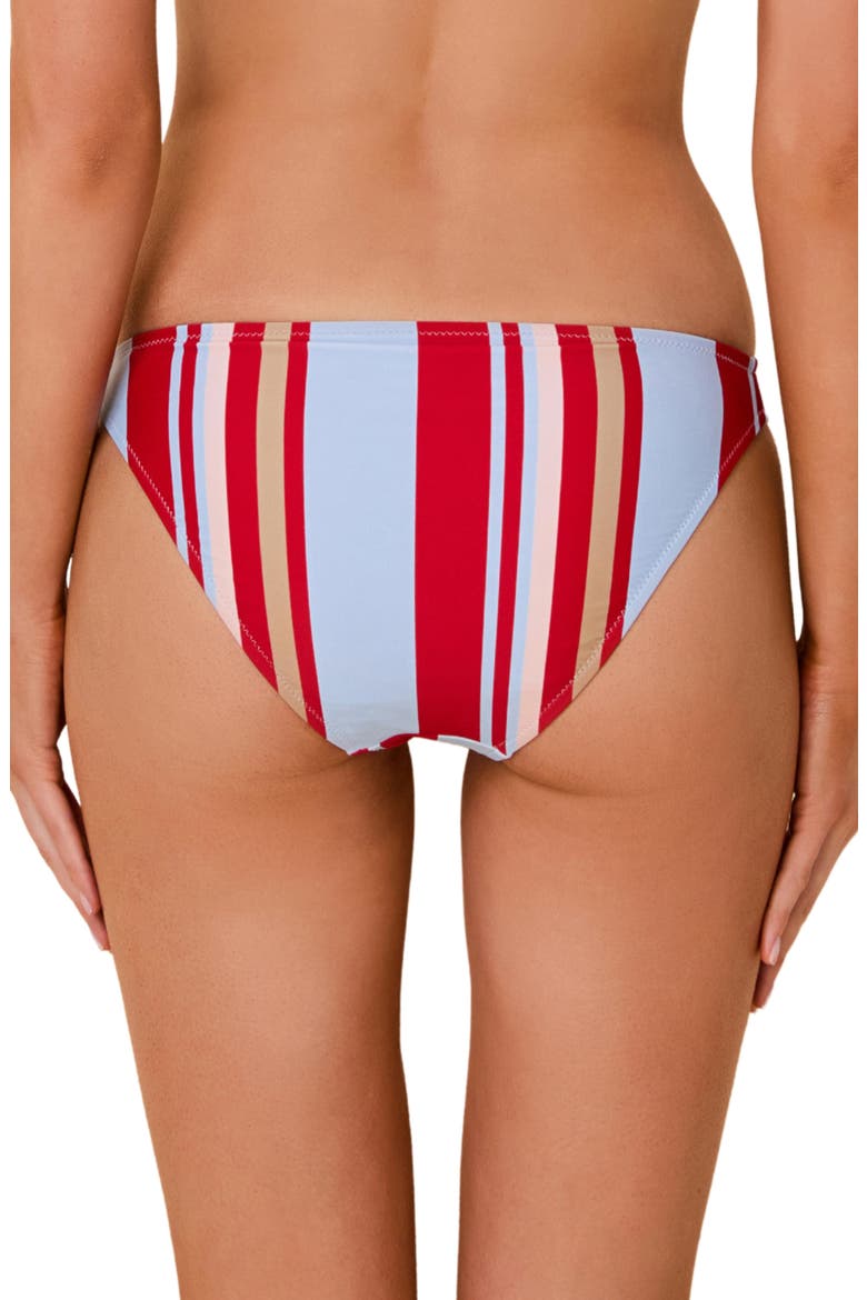 The Tati Striped Bikini Bottoms, Alternate, color, CRANBERRY COPENHAGEN STRIPE