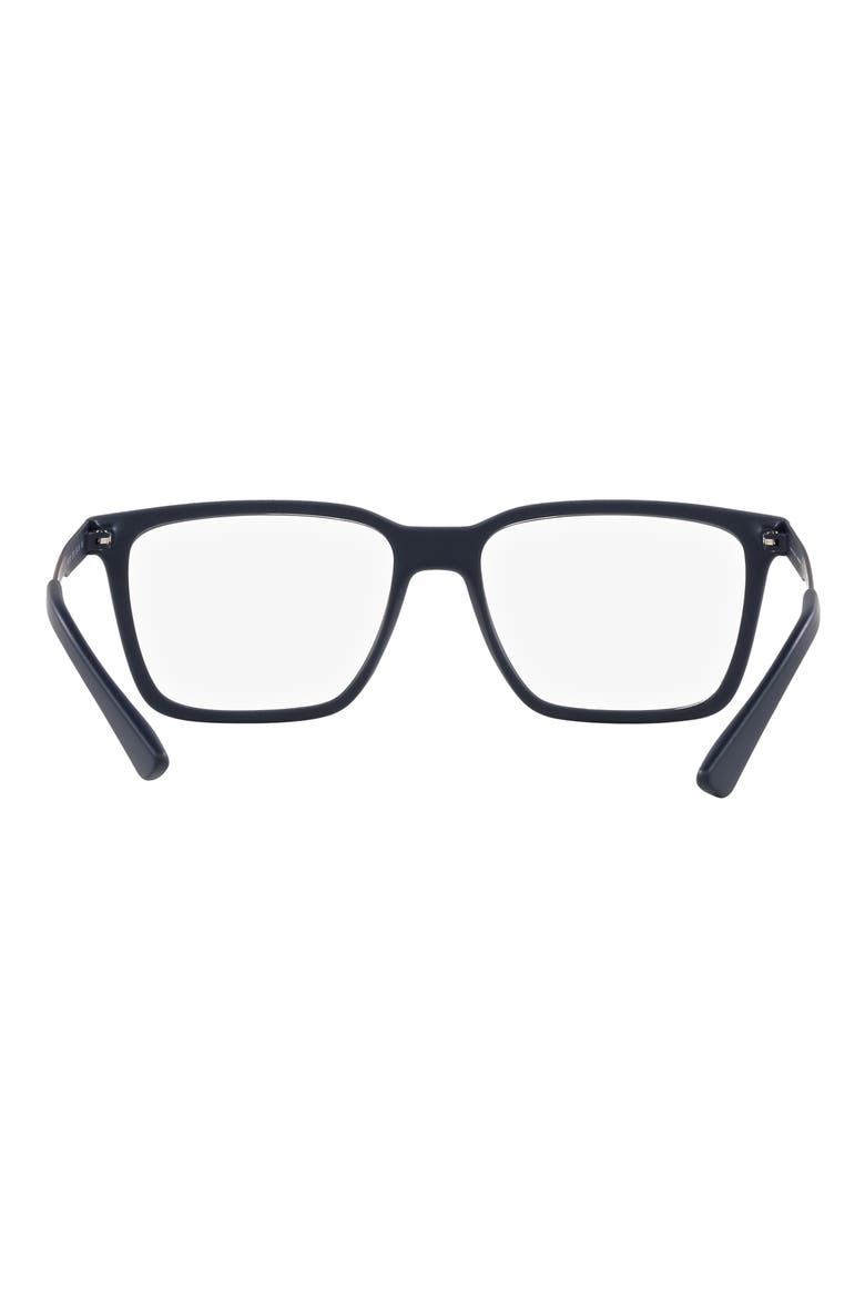 55mm Rectangular Optical Glasses, Alternate, color, MATTE BLUE