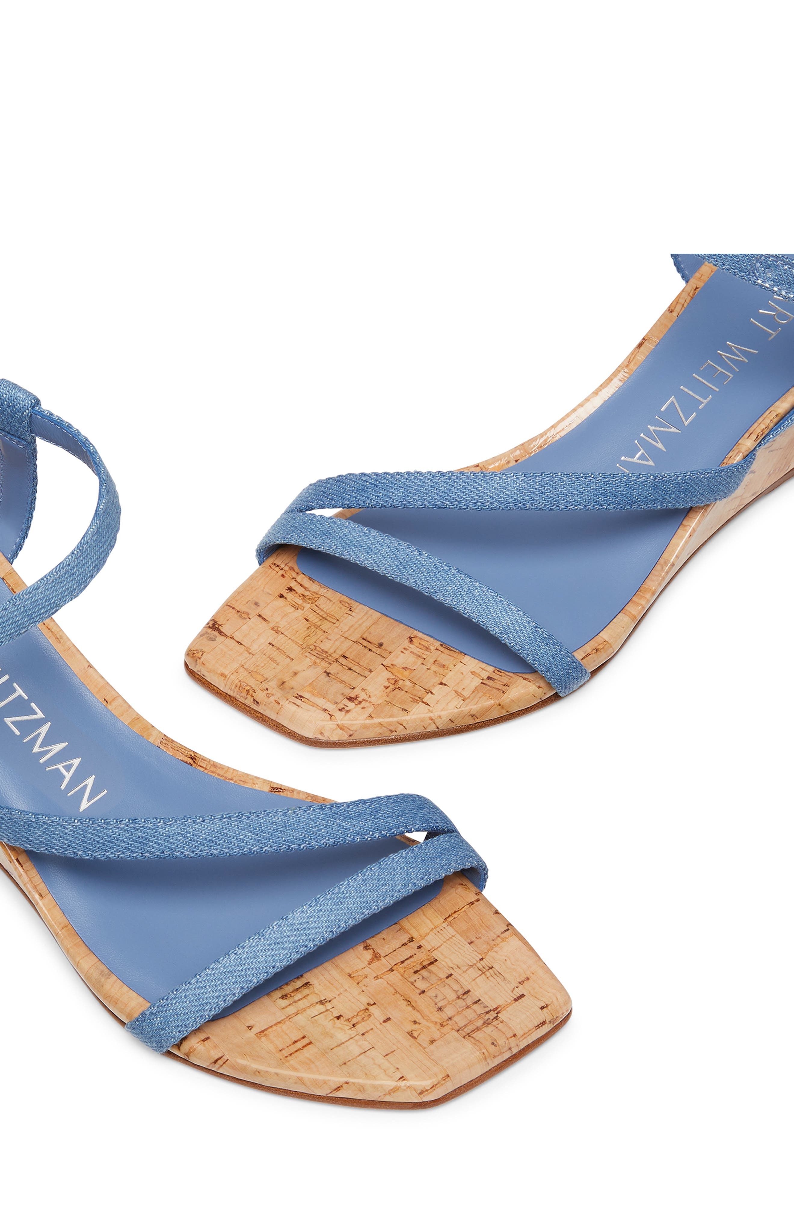 Stuart Weitzman Oasis 50 Wedge Sandal, Alternate, color, Washed