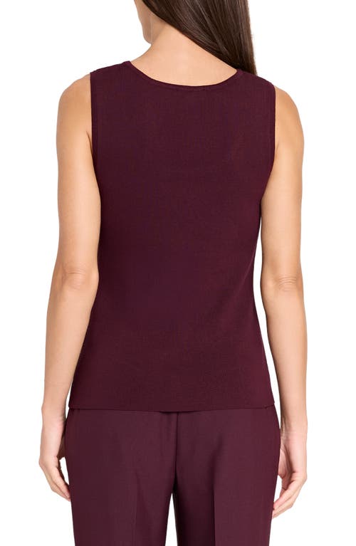 Tahari Asl U-neck Sweater Tank In Pink