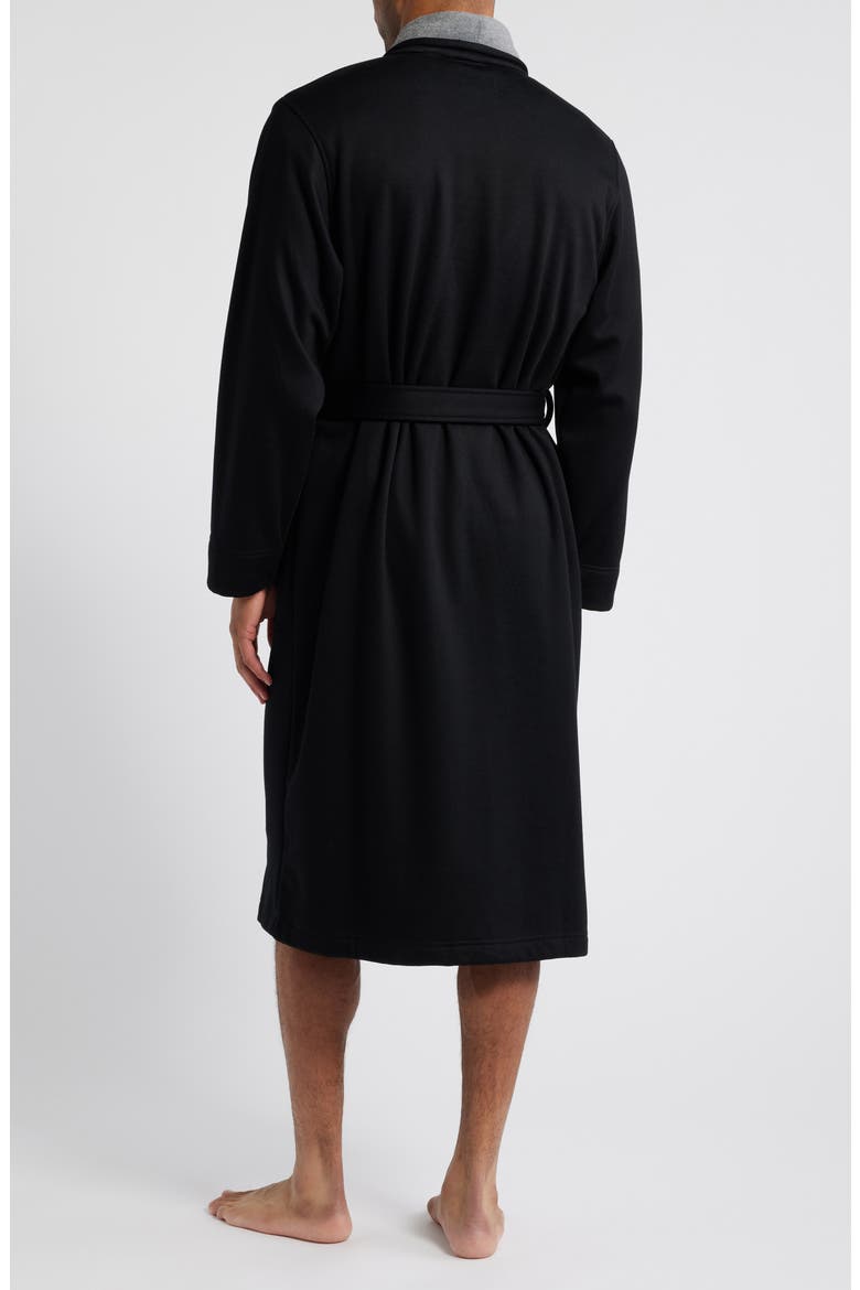 Essential Fleece Lined Robe, Alternate, color, BLACK
