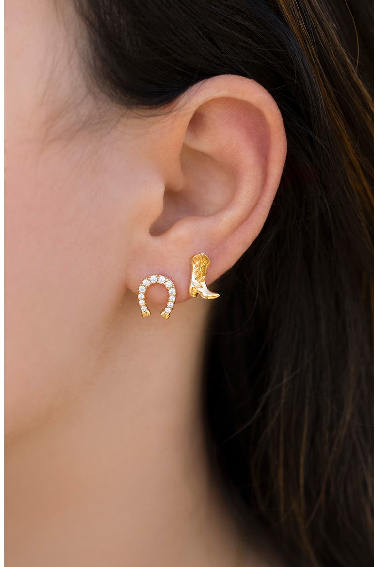 Western Charm Set of 4 Stud Earrings, Alternate, color, GOLD