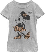 Minnie Mouse Girl's Minnie Mouse Leopard Outfit  Graphic T-Shirt