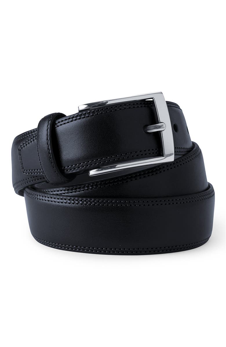 Lands' End Glove Leather Belt, Main, color, Black