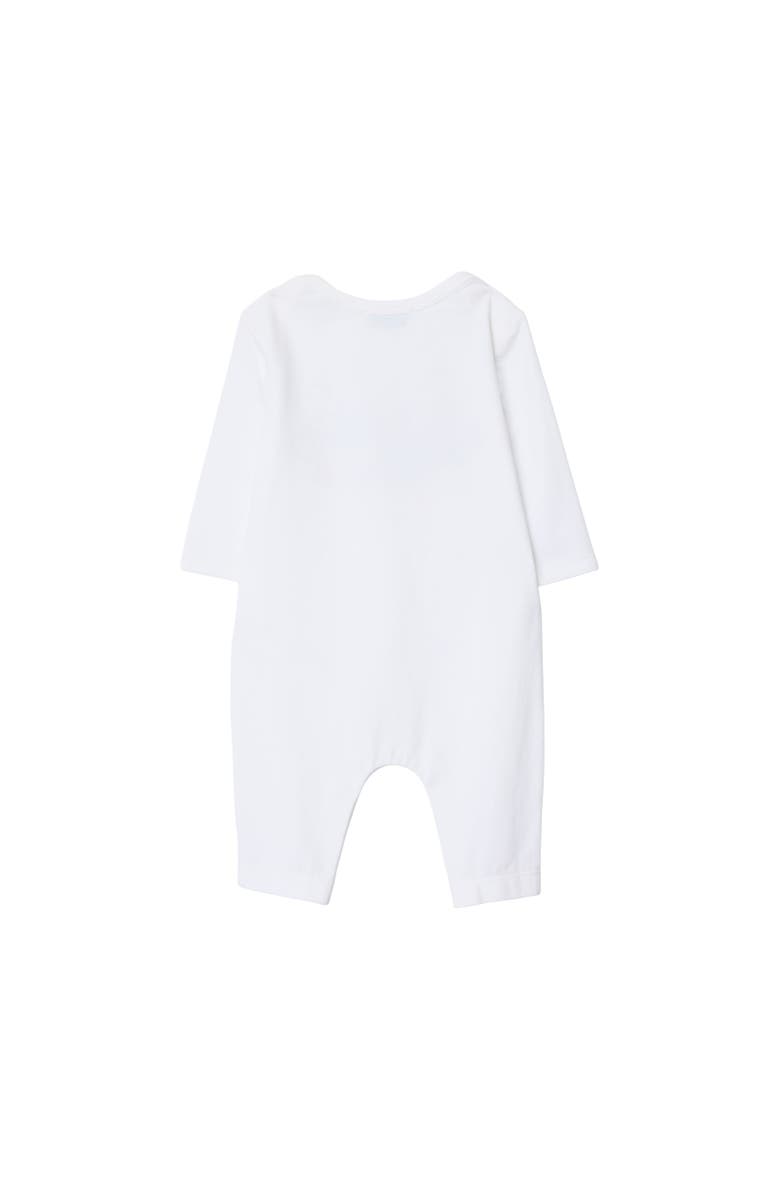 Burberry Thomas Bear and Friends Stretch Cotton Jumpsuit, Alternate, color, White