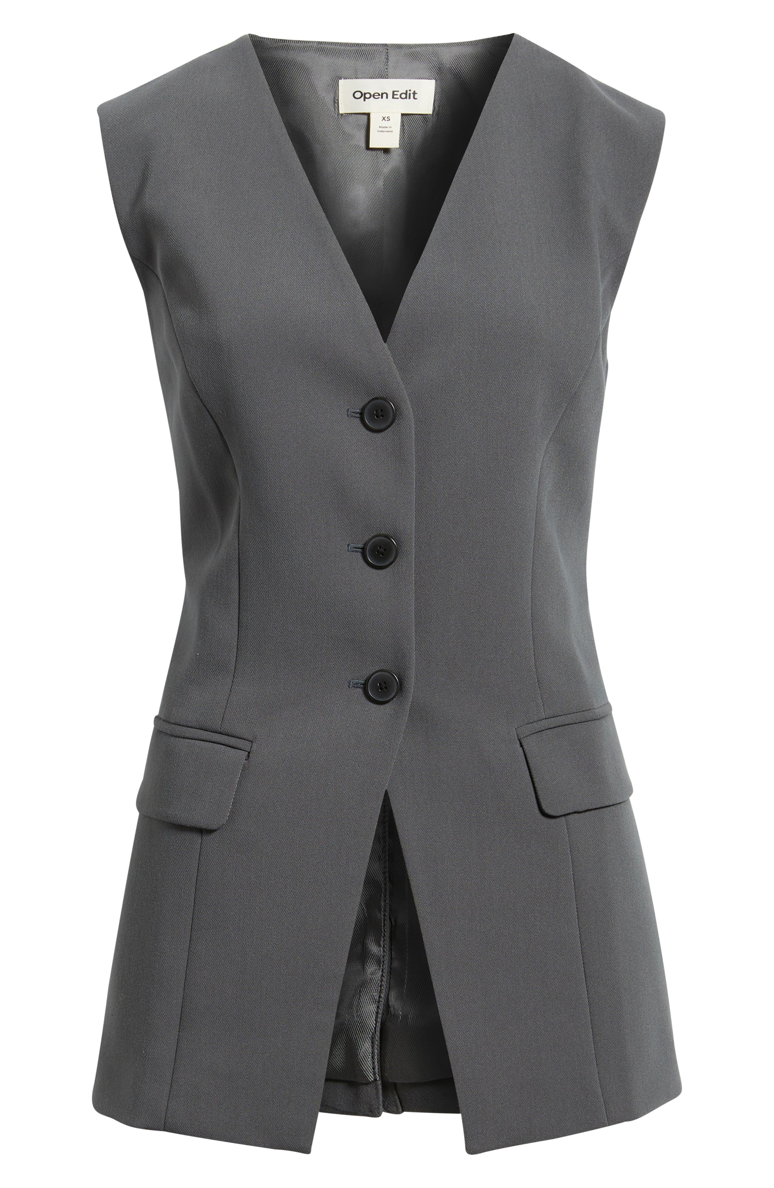 The Icon Collarless Vest (Women) | Nordstrom