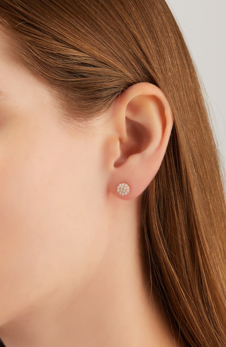 Bony Levy Mika Large Circle Diamond Cluster Stud Earrings, Alternate, color,