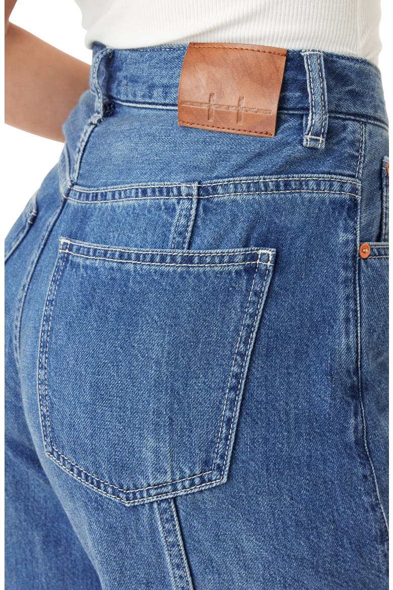 Relaxed High Waist Barrel Leg Jeans, Alternate, color, STORM