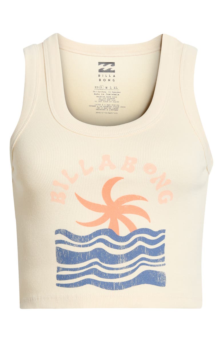 Billabong It Takes You Graphic Stretch Cotton Rib Tank, Main, color, White Cap