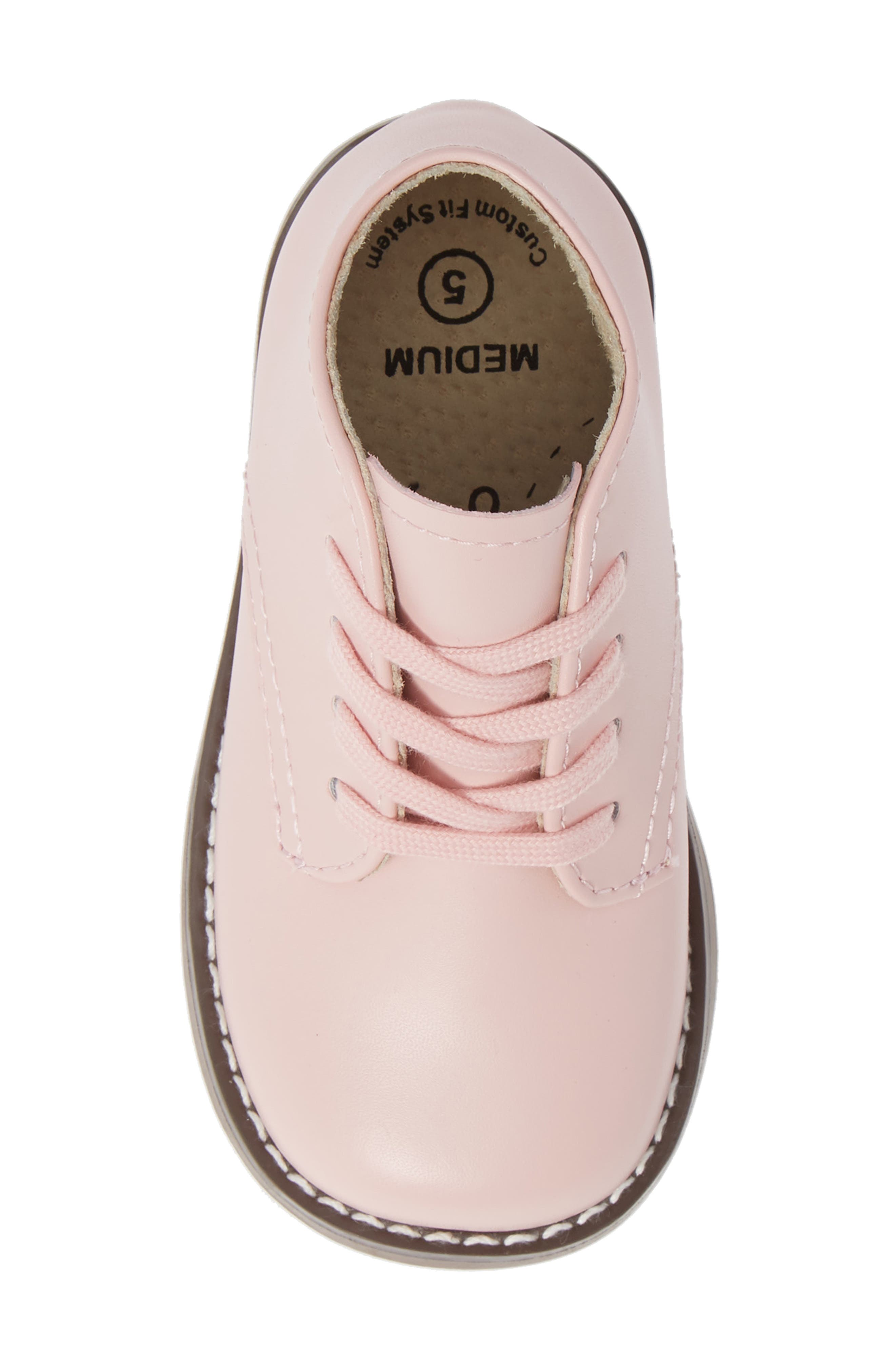 Footmates Tina Lace-Up Bootie, Alternate, color, Pink