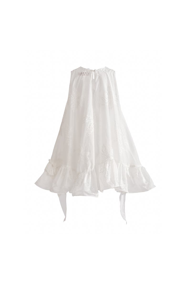Tulleen Marcelline Ruffle Hem Dress, Alternate, color, White
