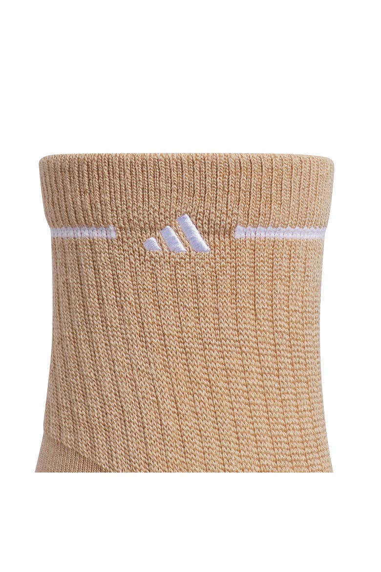 Cushioned Sport 3-Pack Assorted Crew Socks, Alternate, color, SANDSTONE BEIGE/ WHITE/ BEIGE
