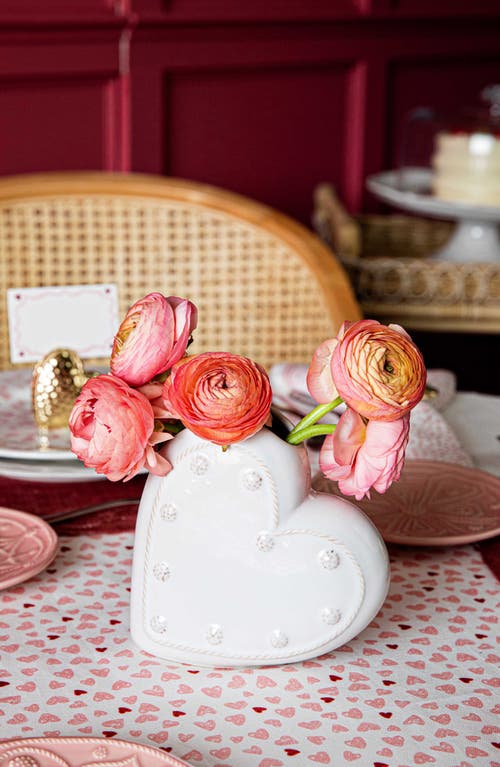 Juliska Berry & Thread Heart Vase In Whitewash