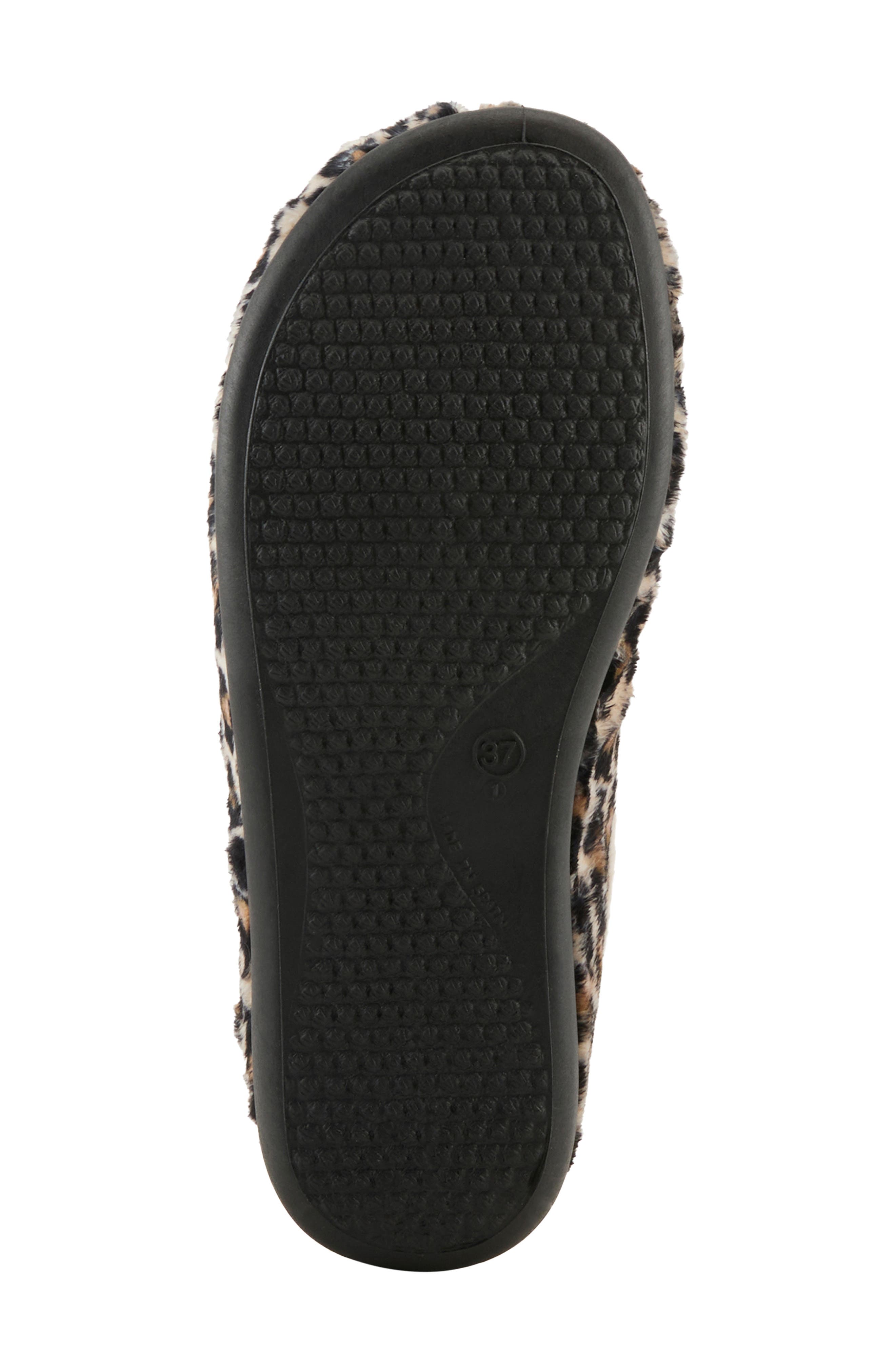 Amalie Faux Fur Slipper, Alternate, color, LEOPARD PRINT