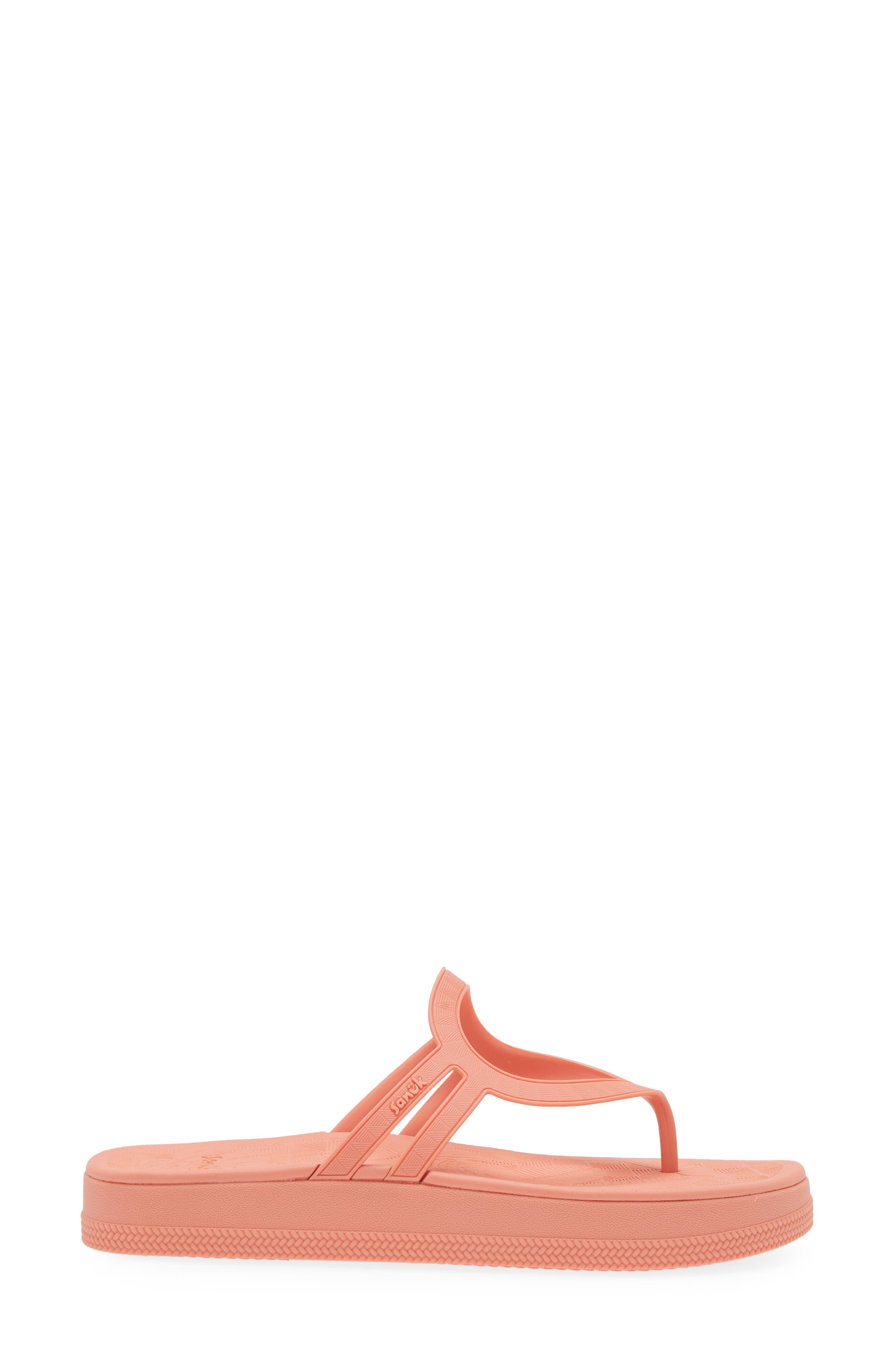 Sunshine Platform Flip Flop, Alternate, color, BURNT CORAL