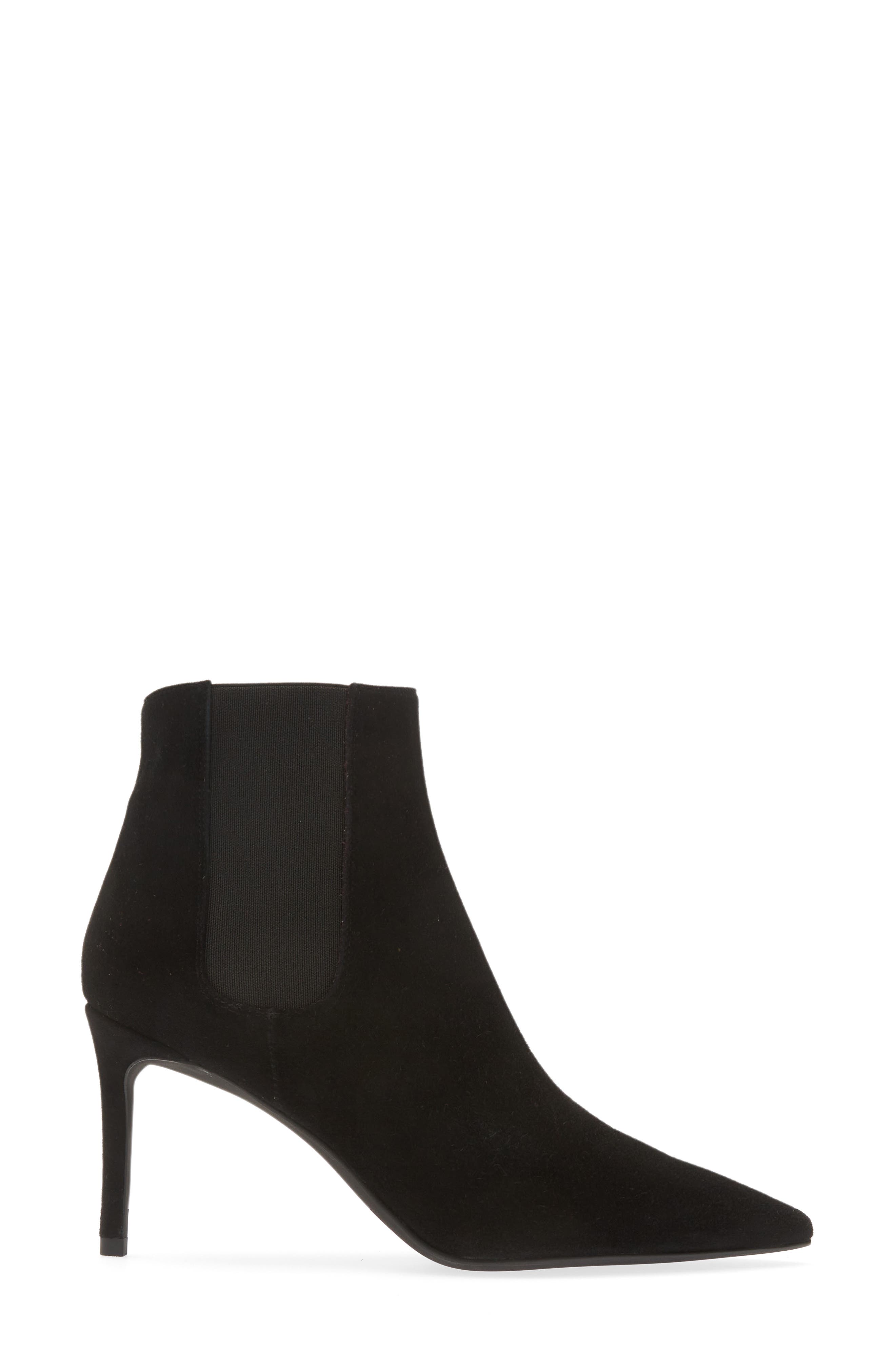 Jeffrey Campbell Nixie Pointed Toe Bootie, Alternate, color, Black Suede