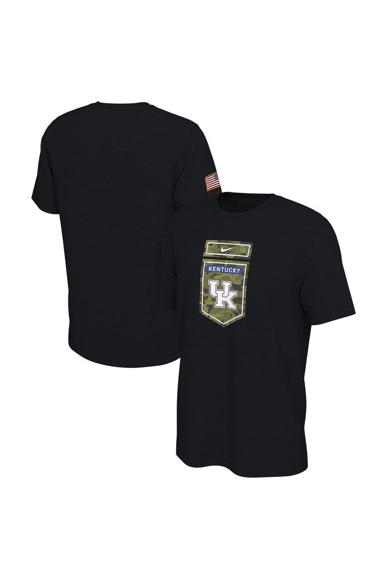 Men's Nike Black Kentucky Wildcats Veterans Camo T-Shirt, Main, color, Black