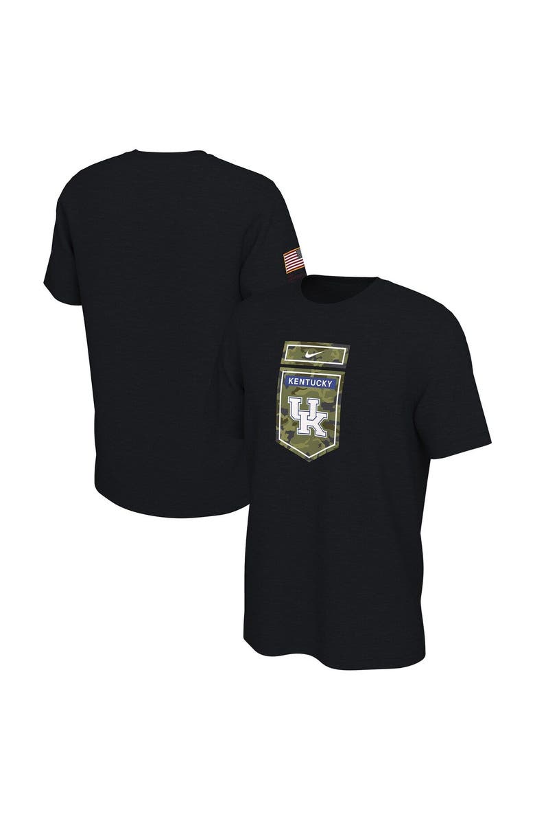 Nike Men's Nike Black Kentucky Wildcats Veterans Camo T-Shirt, Main, color, Black