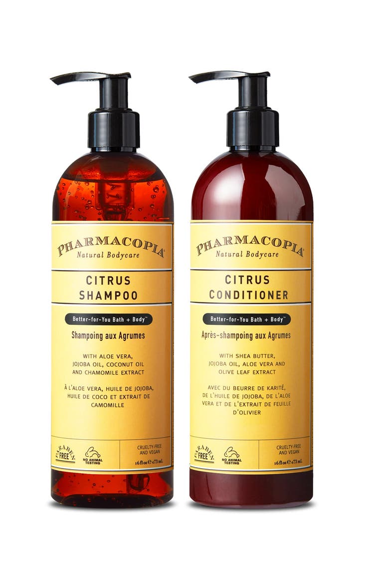 Citrus Shampoo and Conditioner Bundle - Energizing Aromatherapy, Main, color, White