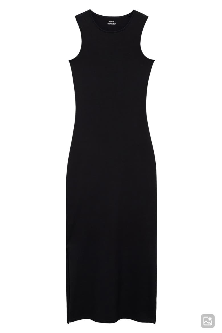 Knit Maxi Dress, Alternate, color, BLACK