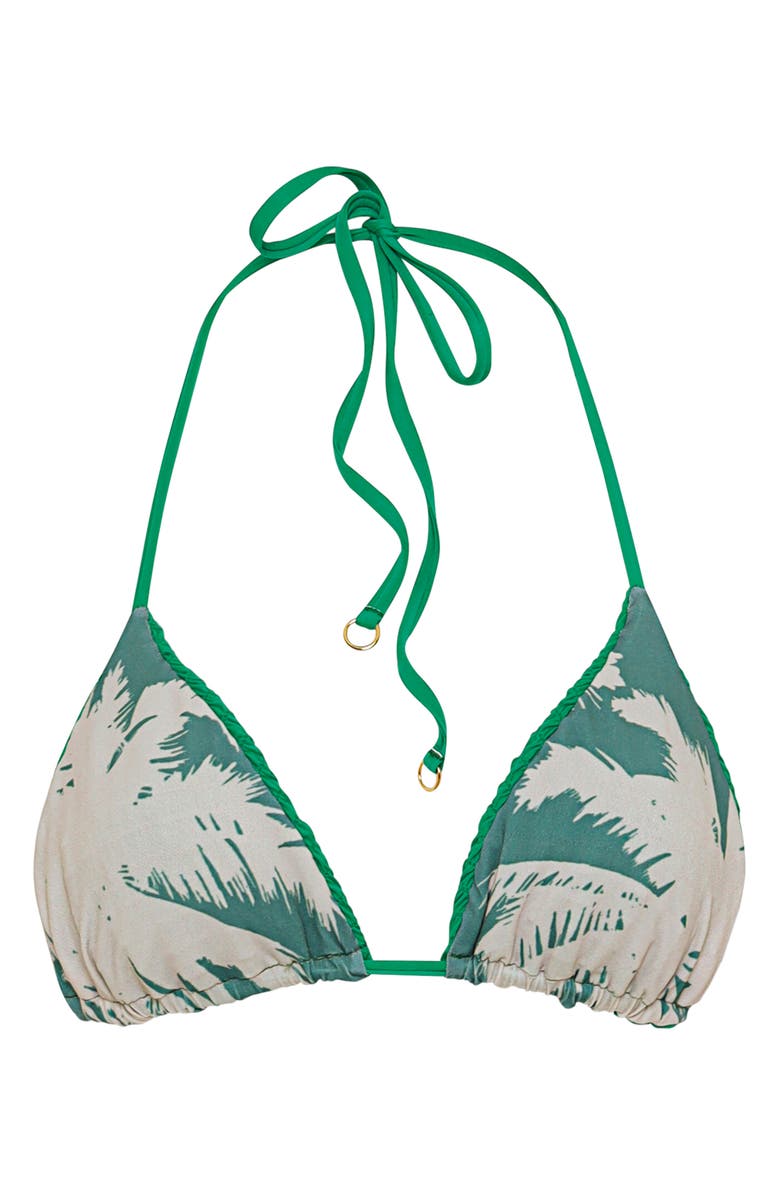 Maaji Balmy Smocked Triangle Bikini Top, Alternate, color,