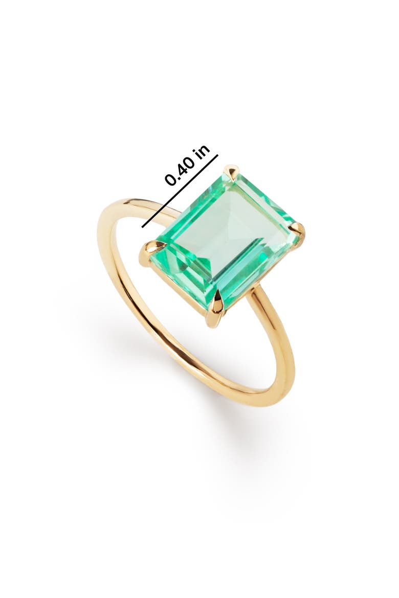 Solid Yellow Gold - Green Sapphire Spritz Ring, Alternate, color, Green