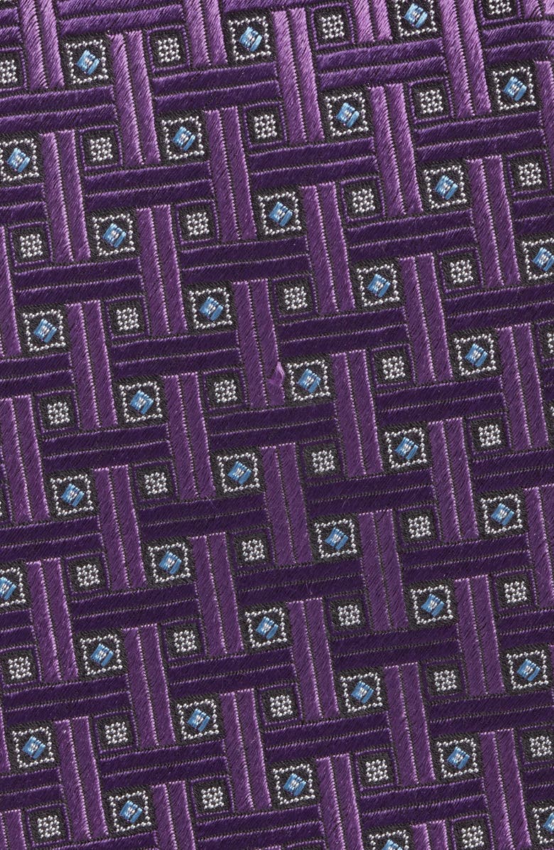 Nordstrom Geometric Jacquard Silk Tie, Alternate, color, Purple