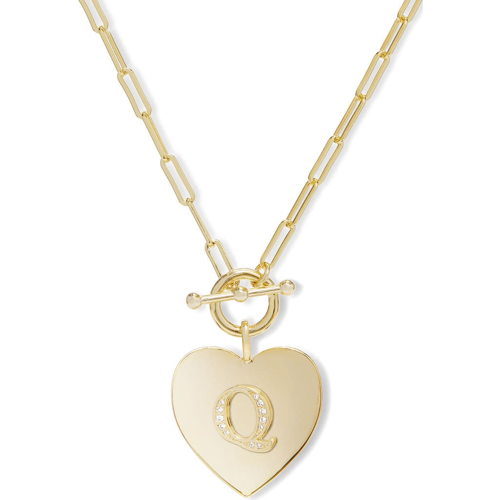Melinda Maria Love Letters Initial Heart Medallion Necklace In Gold Q