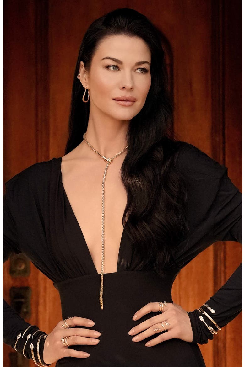 Serpentina Lariat Necklace, Alternate, color, GOLD