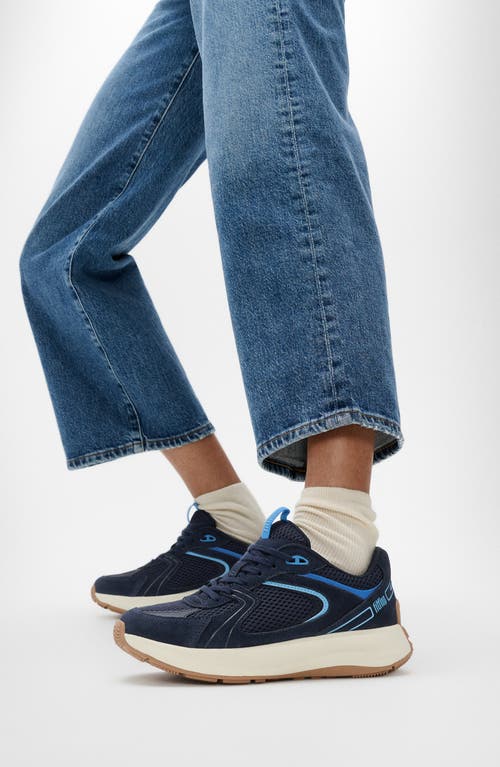 Fitflop F-mode Flow Platform Sneaker In Midnight Navy/bondi Blue