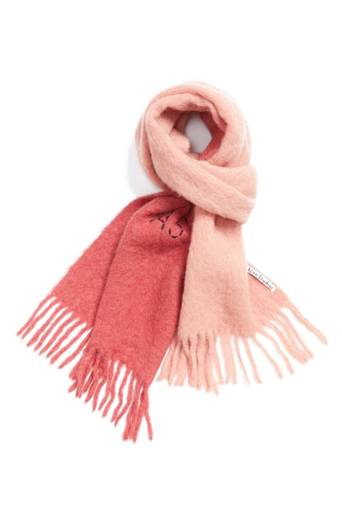 Acne Studios Dip Dye Scarf In Pink Flou/pink