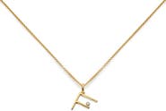 Monica Vinader Alphabet Lab Grown Diamond Solitaire Initial Pendant Necklace