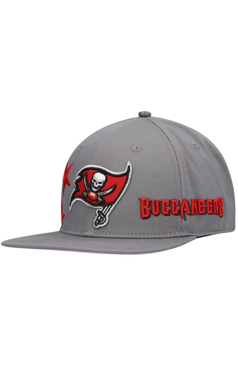 PRO STANDARD Men's Pro Standard Tampa Bay Buccaneers Pewter Stars Snapback Hat, Alternate, color, 