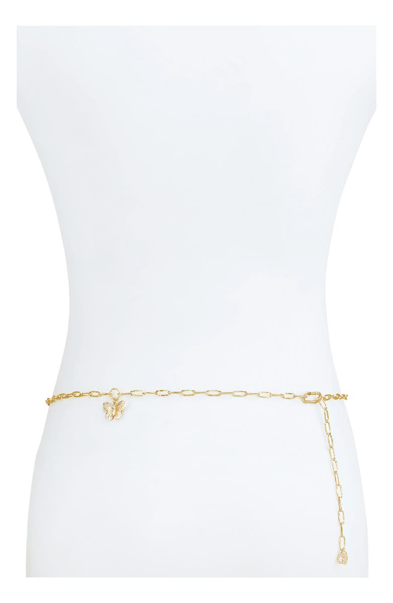 Ettika Butterfly Pendant Belly Chain, Alternate, color,