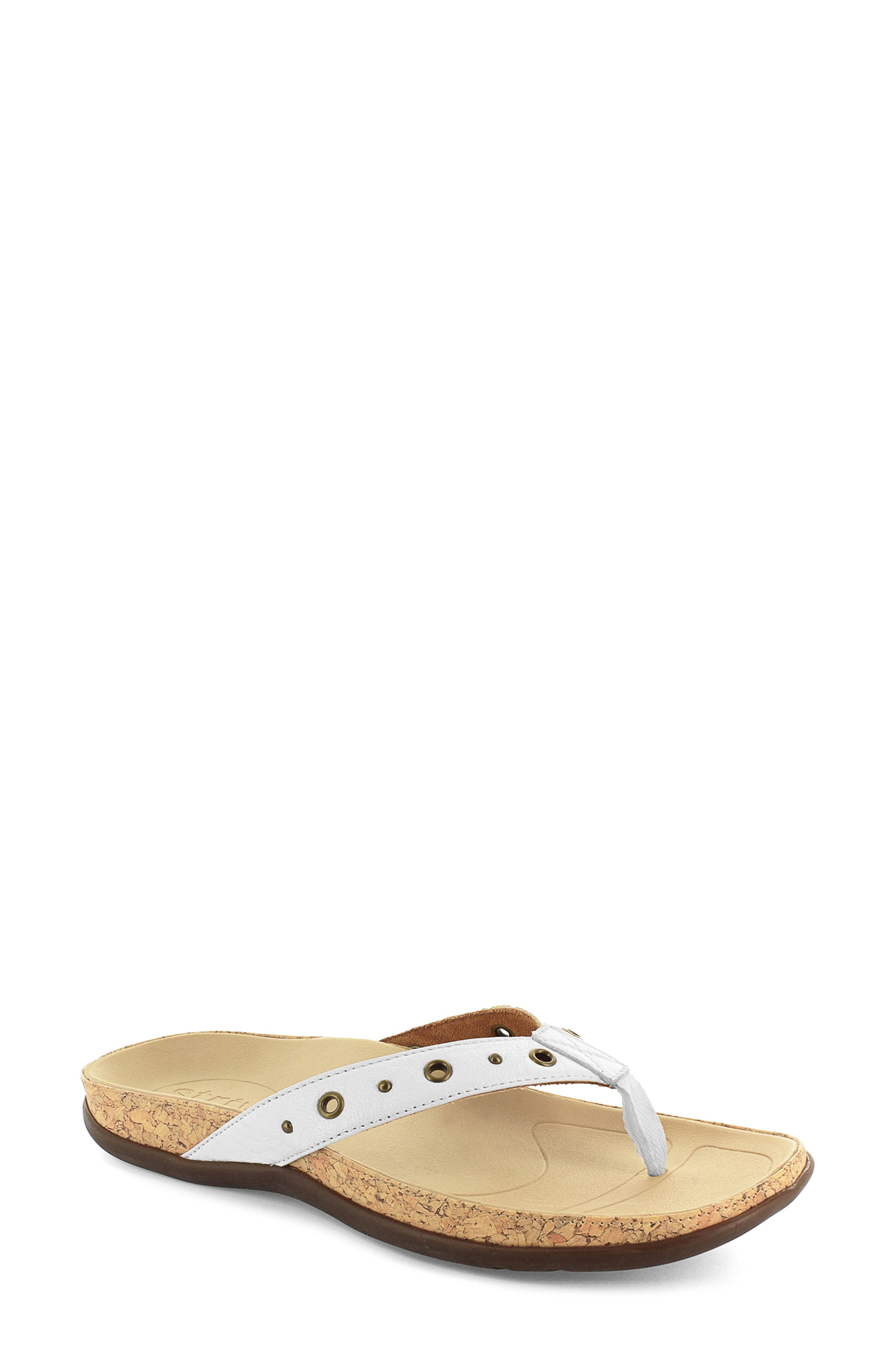Saria Flip Flop, Main, color, WHITE