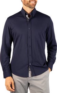 TailorByrd Regular Fit Long Sleeve Knit Performance Shirt