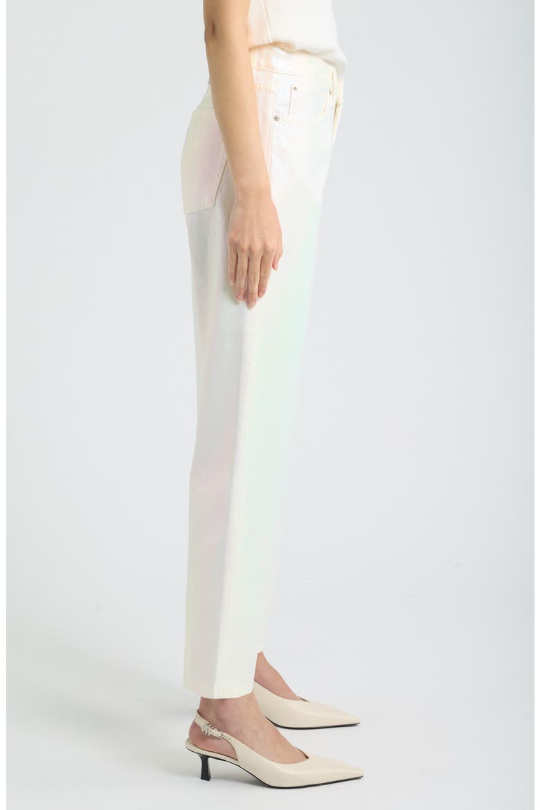 The Coated Hang Straight Leg Jeans, Alternate, color, PEARL